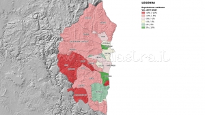 Popolazione residente in Ogliastra 2021 e dinamica demografica 2011-2021