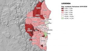 Popolazione residente in Ogliastra 2020